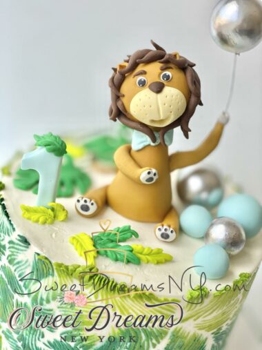 1st-Birthday-Cake-for-a-boy-forst-birthday-lion-cake-safari-Jungle-themed-birthday-Cake-ideas-Custom-Cakes-Long-Island-and-NYC
