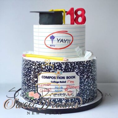 Graduation Cake NYU Graduation Cake Custom Graduation Cake NYC Long Island Custom Cakes by Sweet Dreams NY
