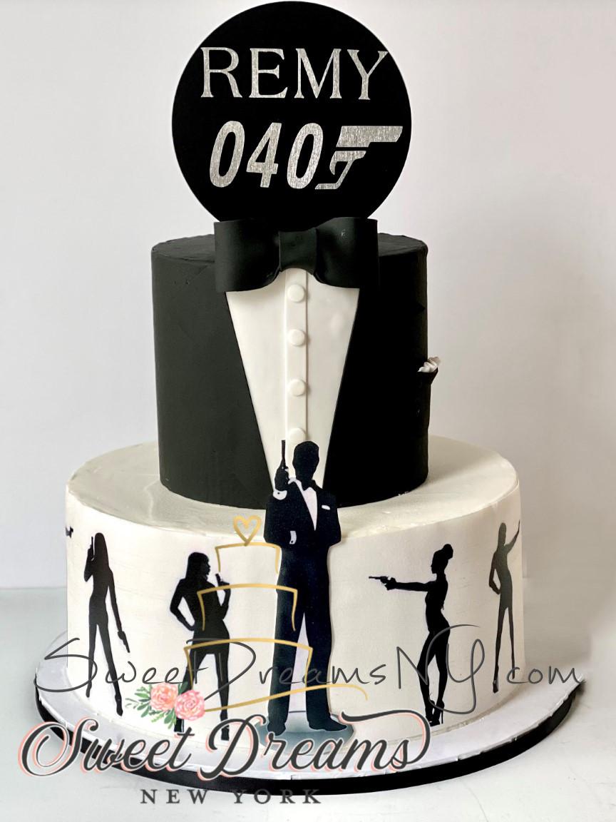 James Bond Birthday Cake Ideas Custom Cake for men birthday cake Specialty Cake NYC Long Island groom cake Long Island