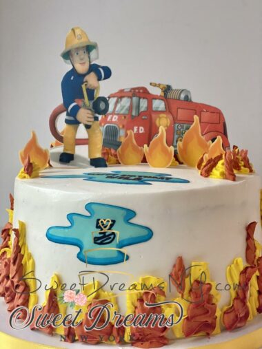 Sam the fireman cake for kids NYC Long Island Custom Cakes