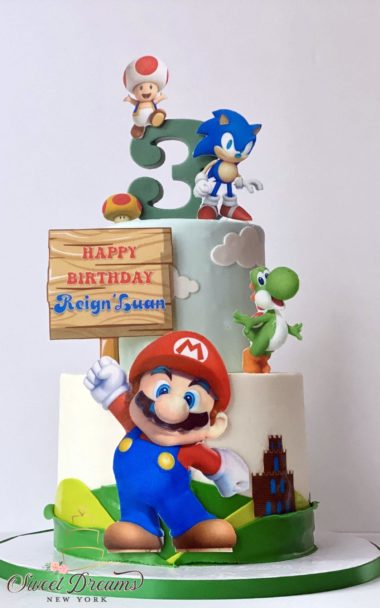 1 KIDS2 – Boys Birthday Cake Long Island NYC Super Mario Cake Sonic the Hedehog Birthday cake