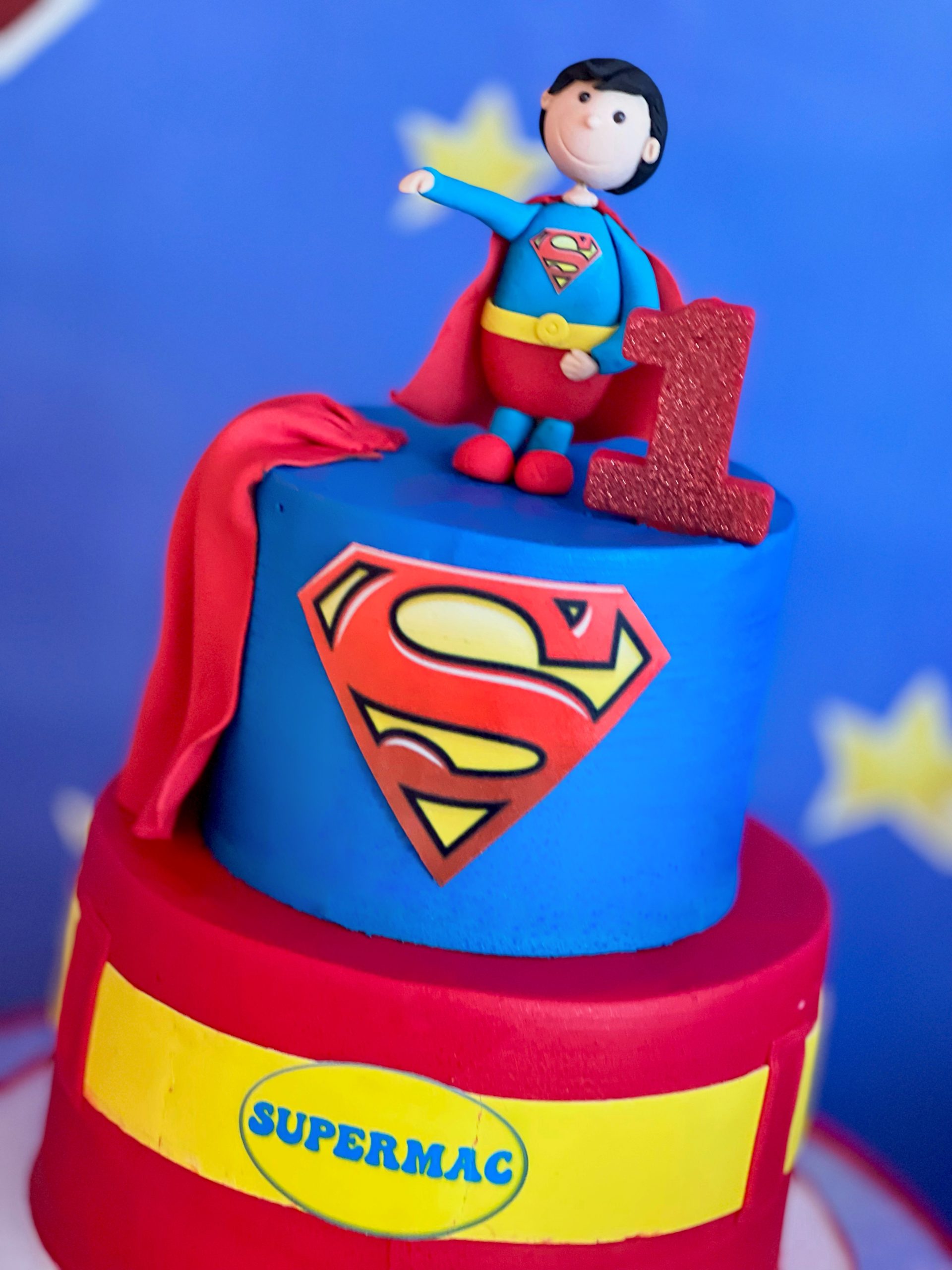 Superman Fondant Cake Topper Superman birthday cake superhero party Custom cakes NYC Long Island