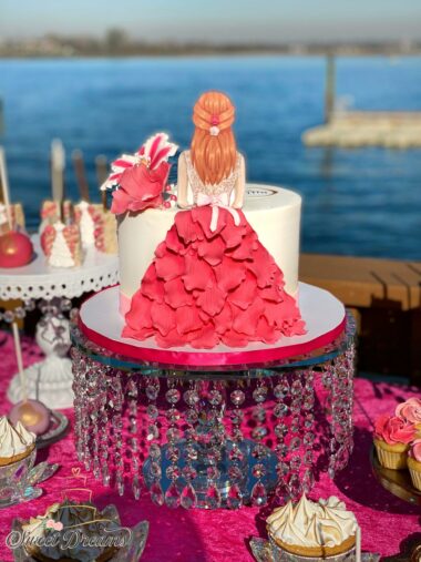 Bridal Shower Dress Cake Dessert Table Pink Long Island NYC