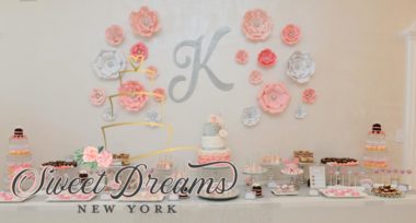 Bridal shower dessert table by Sweet Dreams NY Long Island
