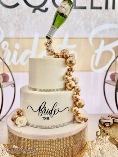 Champagne Cake Bridal Shower custom cake wedding cake Long Island NYC Gravity-defying specialty cake