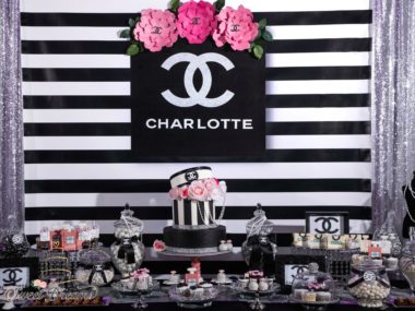 Chanel Bridal Shower Dessert Table Long Island NYC NY