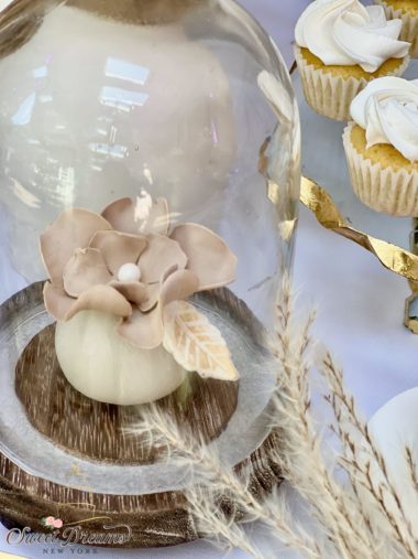 Elegant bridal shower Nude neutral and gold cake pops bridal shower dessert table pampas NYC Long Island