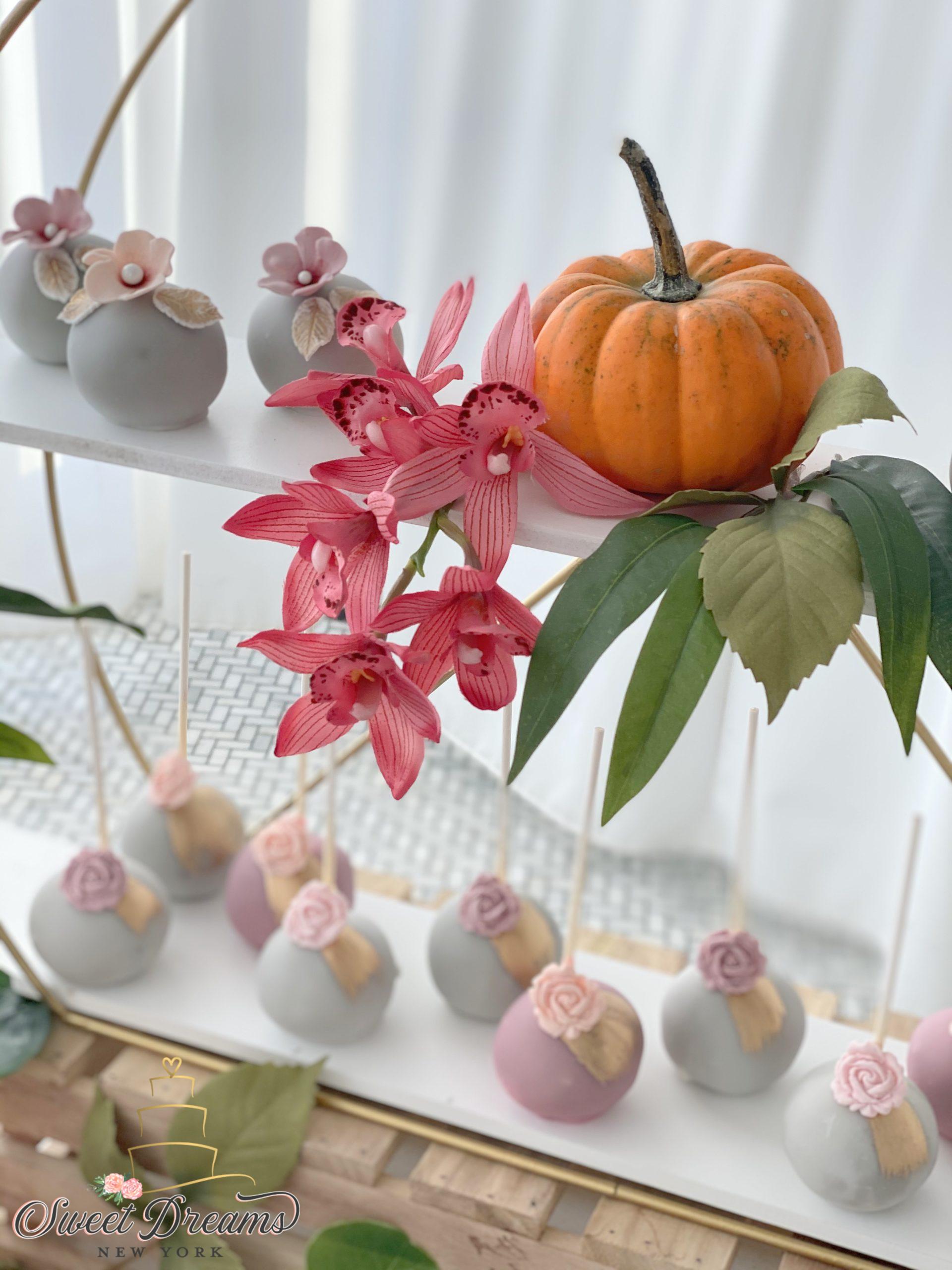 Fall themed wedding desserts decor sweet table Long Island NYC