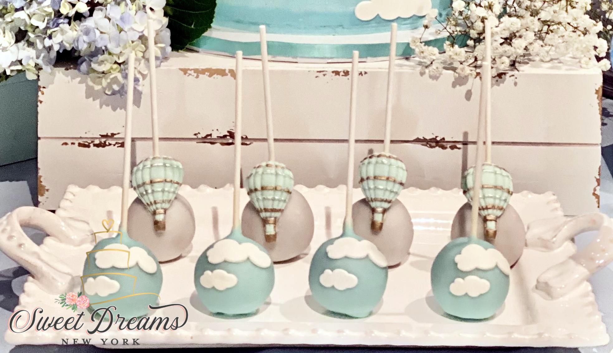 Hot Air Balloon cake pops Baby Shower First Birthday NYC Long Island