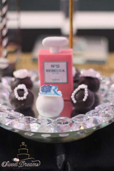 Chanel cake pops bridal shower dessert table bat mitzvah Long Island NYC Sweet Dreams NY