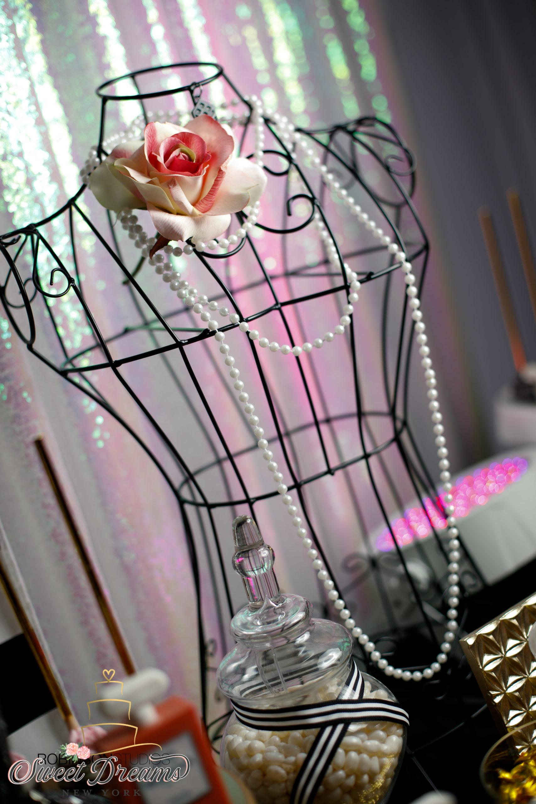Long Island Dessert Table Chanel themed Bridal Shower