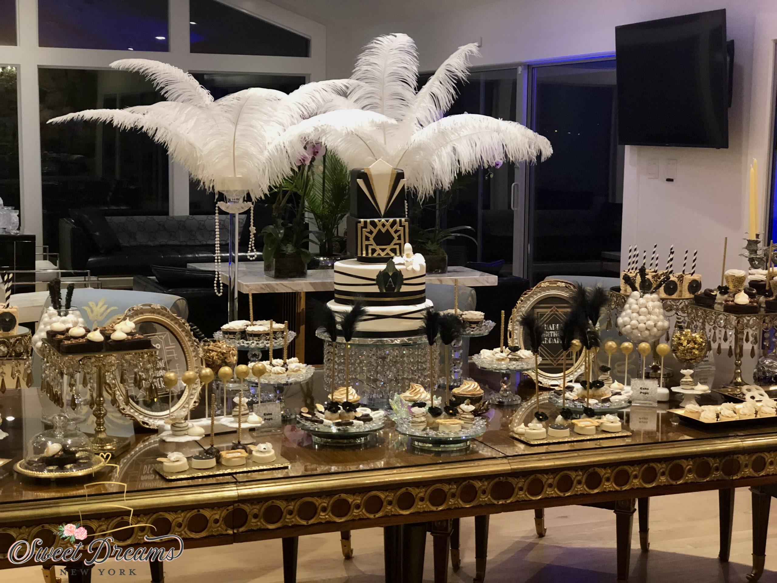 The Great Gatsby Dessert Table 40th Birthday Bridal Shower Sweet Table NYC Long Island