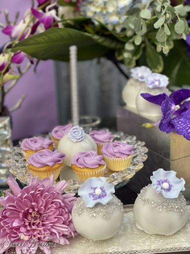 lavender cake pops flower special desserts for wedding engagement bridal shower sweet 16 bat mitzvah cake and desserts long Island
