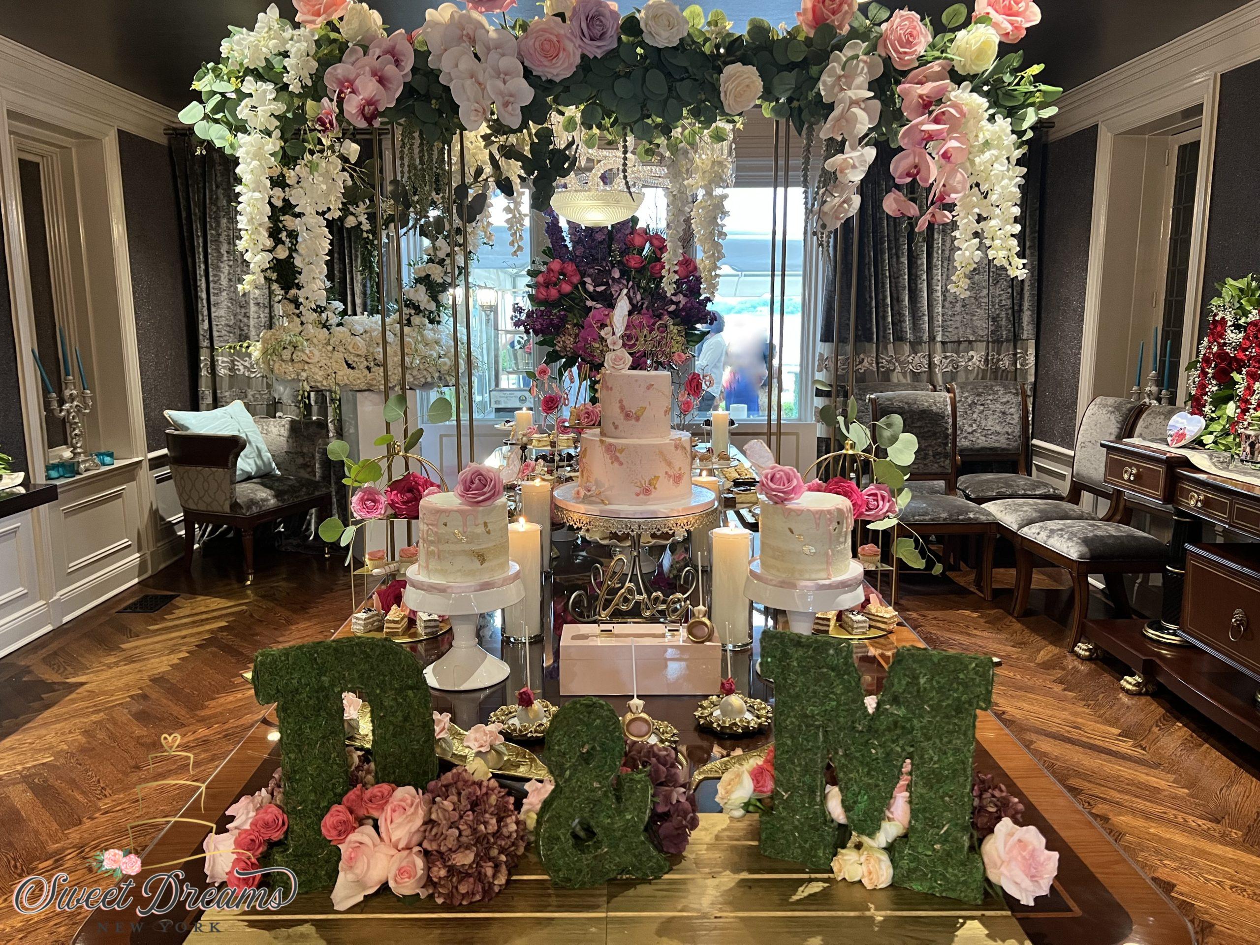 Floral Dessert Table Long Island NYC by Sweet Dreams NY